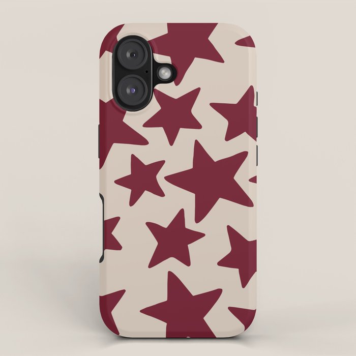 Wine Wonky Stars iPhone Case Gallery Image 1