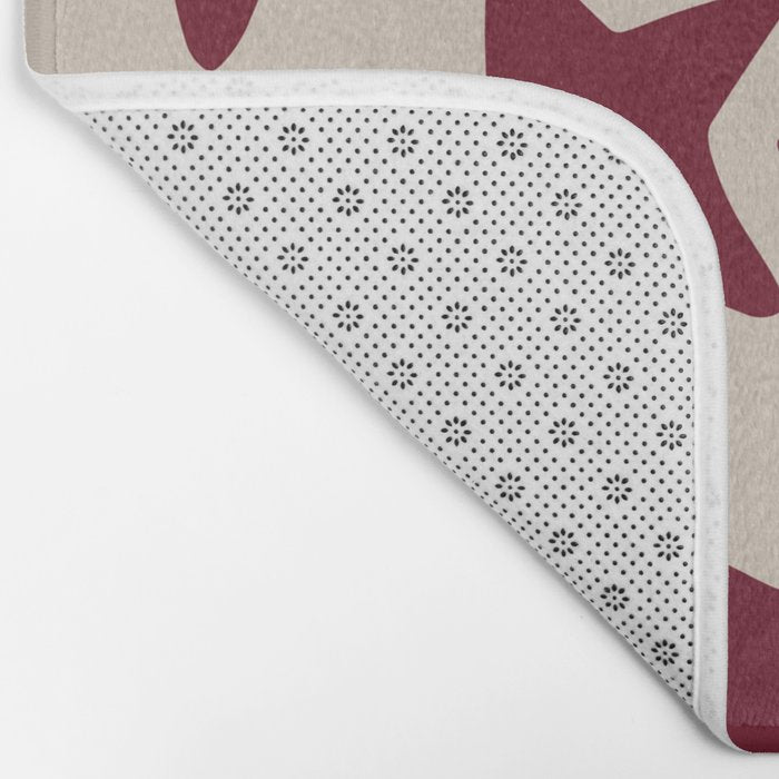 Wine Wonky Stars Bath Mat Gallery Image 2