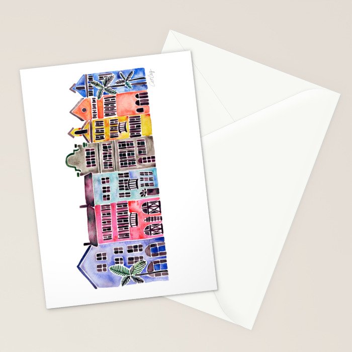 Rainbow Row - Charleston Stationery Card Gallery Image 2