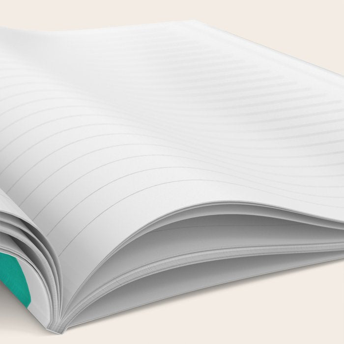 Minimalist Abstract Mid Century Modern Colorful Shapes Marine Green Teal Blue Yellow Pattern Notebook Gallery Image 2