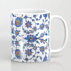 Ottoman Arabesque Iznik Pattern Indigo Blue White & Red Coffee Mug Gallery Image 1