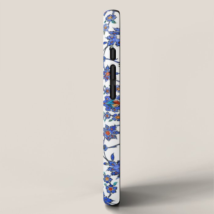 Ottoman Arabesque Iznik Pattern Indigo Blue White & Red iPhone Case Gallery Image 2