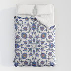 Ottoman Arabesque Iznik Pattern Indigo Blue White & Red Duvet Cover Gallery Image 6