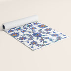 Ottoman Arabesque Iznik Pattern Indigo Blue White & Red Yoga Mat Gallery Image 2