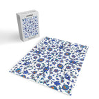 Ottoman Arabesque Iznik Pattern Indigo Blue White & Red Jigsaw Puzzle Gallery Image 2