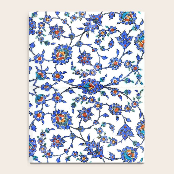 Ottoman Arabesque Iznik Pattern Indigo Blue White & Red Notebook Gallery Image 4