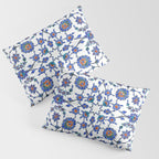 Ottoman Arabesque Iznik Pattern Indigo Blue White & Red Pillow Sham Gallery Image 3