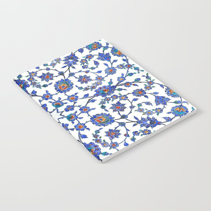 Ottoman Arabesque Iznik Pattern Indigo Blue White & Red Notebook Gallery Image 2
