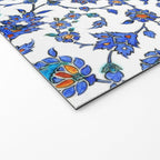 Ottoman Arabesque Iznik Pattern Indigo Blue White & Red Welcome Mat Gallery Image 2