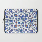 Ottoman Arabesque Iznik Pattern Indigo Blue White & Red Laptop Sleeve Gallery Image 1