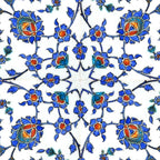 Ottoman Arabesque Iznik Pattern Indigo Blue White & Red Coffee Mug Gallery Image 2