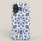 Ottoman Arabesque Iznik Pattern Indigo Blue White & Red iPhone Case Gallery Image 1
