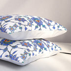 Ottoman Arabesque Iznik Pattern Indigo Blue White & Red Pillow Sham Gallery Image 3