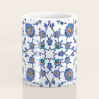 Ottoman Arabesque Iznik Pattern Indigo Blue White & Red Coffee Mug Gallery Image 4