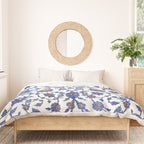 Ottoman Arabesque Iznik Pattern Indigo Blue White & Red Duvet Cover Gallery Image 3