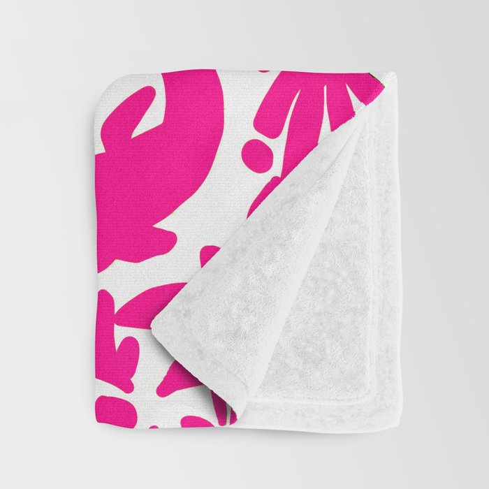 Hot Pink Otomi Bright Pattern Throw Blanket Gallery Image 3