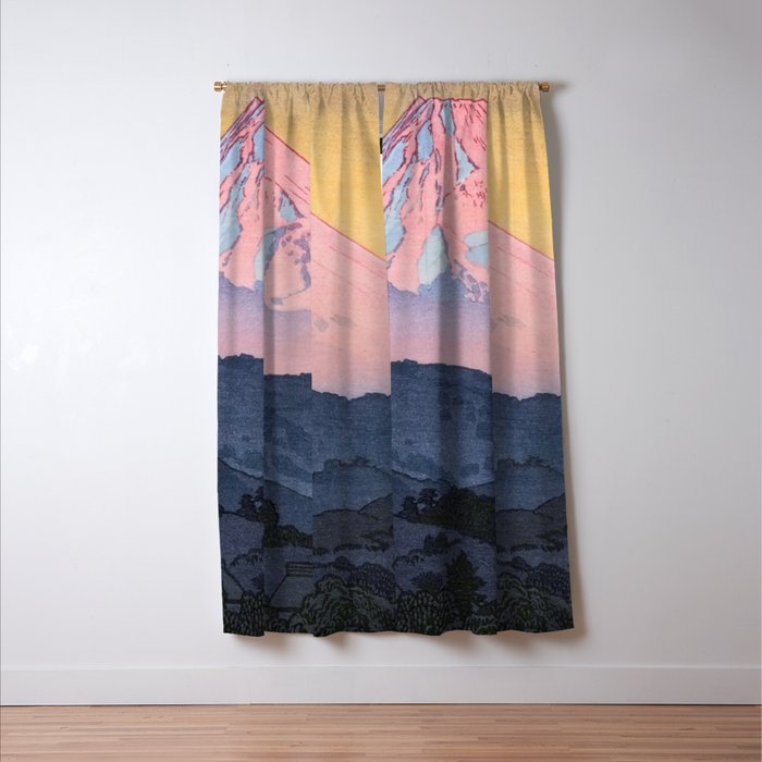 Yoshida Toshi 1911 1995 Mt Fuji from Nagaoka Morning  Window Curtain Gallery Image 3