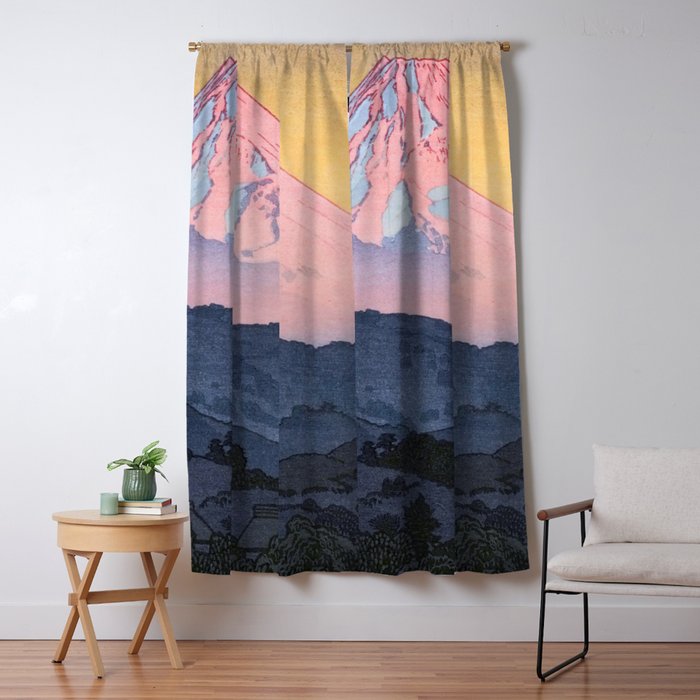 Yoshida Toshi 1911 1995 Mt Fuji from Nagaoka Morning  Window Curtain Gallery Image 5