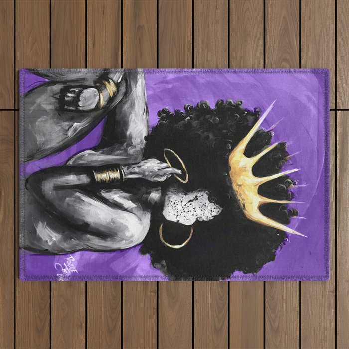 Naturally Queen VI PURPLE Outdoor Rug Gallery Image 1
