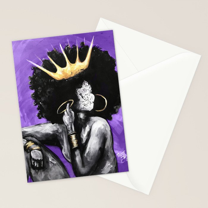 Naturally Queen VI PURPLE Stationery Card Gallery Image 2