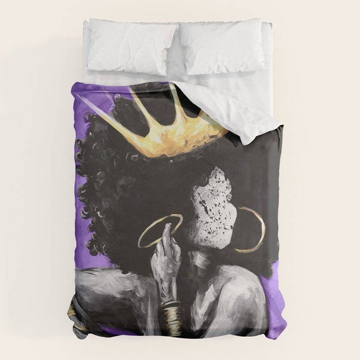 Naturally Queen VI PURPLE Duvet Cover Gallery Image 6