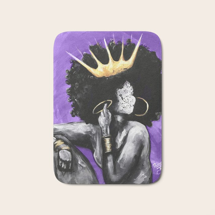 Naturally Queen VI PURPLE Bath Mat Gallery Image 1