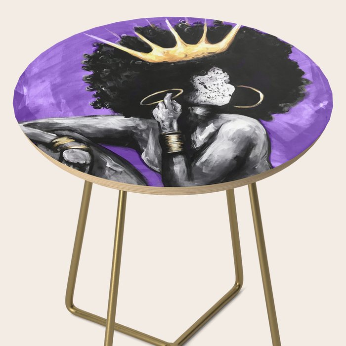 Naturally Queen VI PURPLE Side Table Gallery Image 2