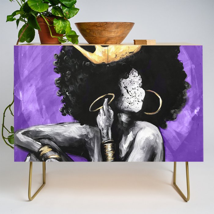 Naturally Queen VI PURPLE Credenza Gallery Image 1