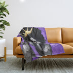 Naturally Queen VI PURPLE Throw Blanket Gallery Image 1