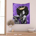 Naturally Queen VI PURPLE Wall Tapestry Gallery Image 2