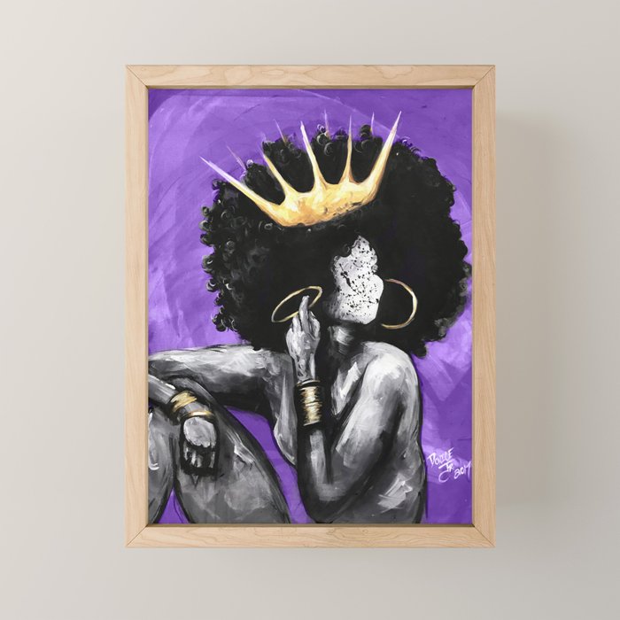 Naturally Queen VI PURPLE Mini Art Print Gallery Image 1