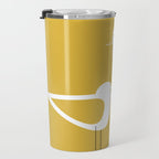 Shorebird Pair in Light Mustard and White Travel Mug Gallery Image 3
