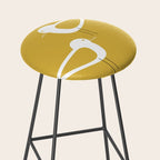 Shorebird Pair in Light Mustard and White Stool Gallery Image 2