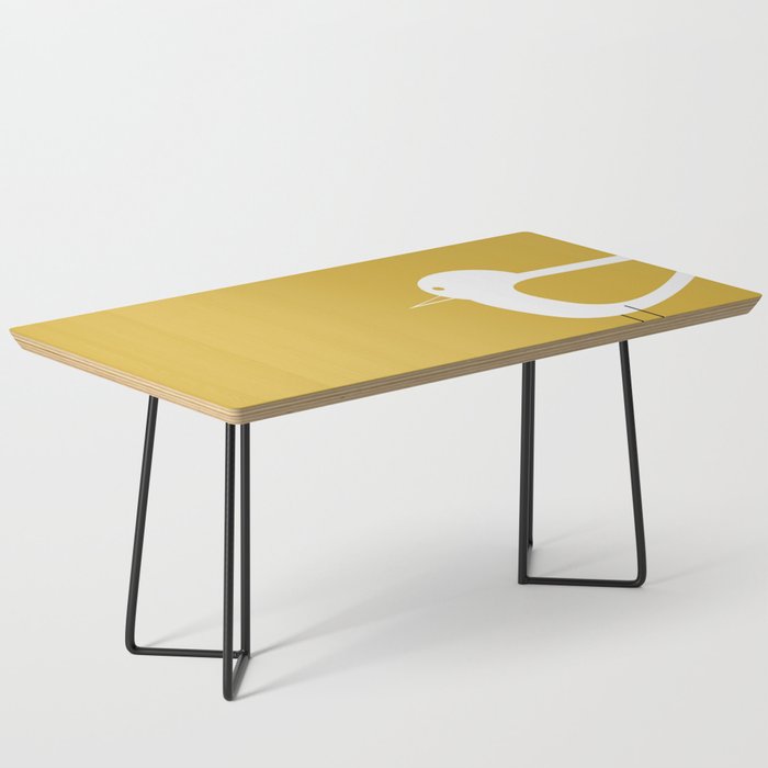 Shorebird Pair in Light Mustard and White Coffee Table Gallery Image 1