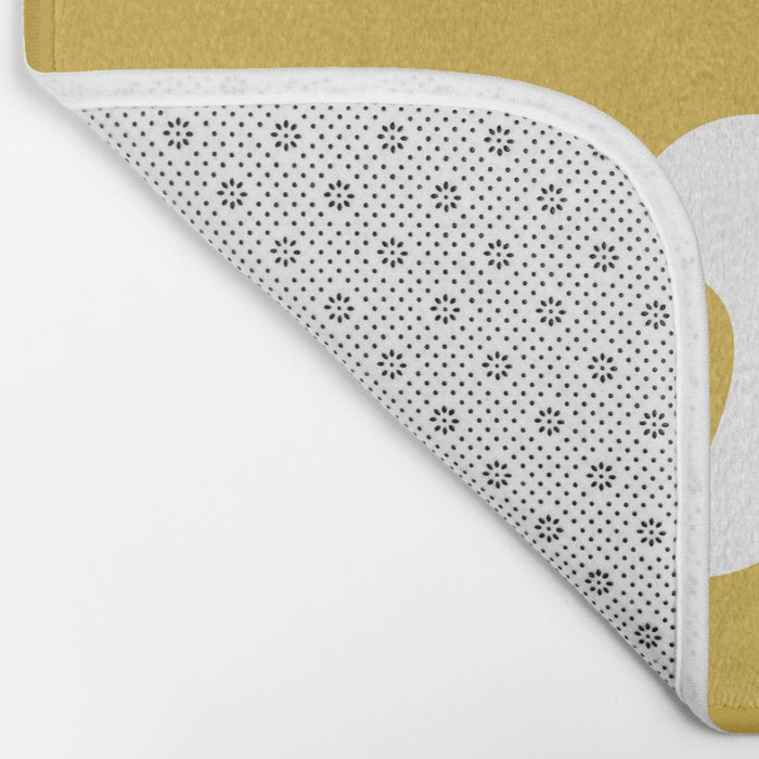 Shorebird Pair in Light Mustard and White Bath Mat Gallery Image 2