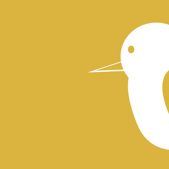 Shorebird Pair in Light Mustard and White Coffee Mug Gallery Image 2