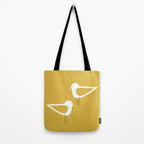 Shorebird Pair in Light Mustard and White Tote Bag Gallery Image 2