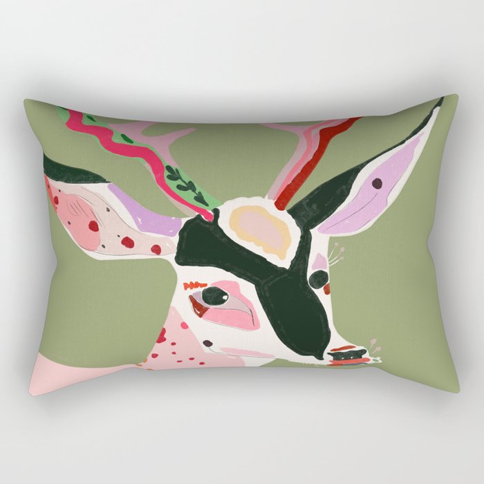 Enchanted Deer Rectangular Pillow Gallery Image 1