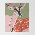 Enchanted Deer Throw Blanket Gallery Image 2