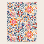 Watercolor Kaleidoscope Floral - desaturated Poster Gallery Image 4