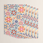Watercolor Kaleidoscope Floral - desaturated Wrapping Paper Gallery Image 3