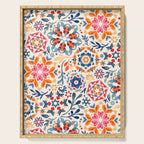 Watercolor Kaleidoscope Floral - desaturated Serving Tray Gallery Image 1
