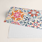 Watercolor Kaleidoscope Floral - desaturated Wrapping Paper Gallery Image 2