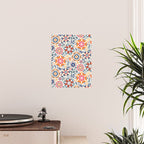 Watercolor Kaleidoscope Floral - desaturated Poster Gallery Image 2
