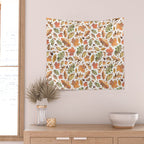 Watercolour Autumn Leaves. Wall Tapestry Gallery Image 2