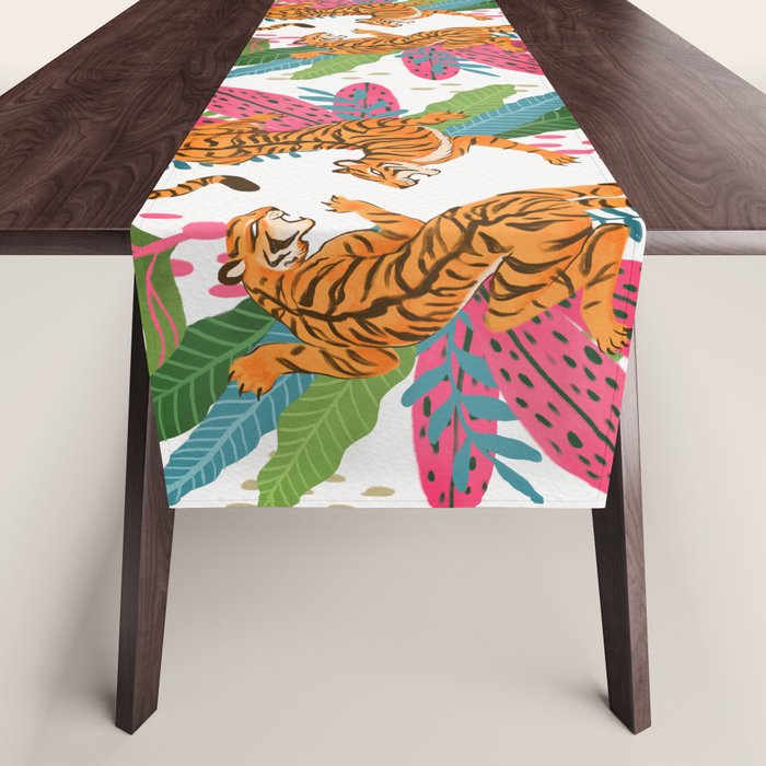 Wild Jungle Tigers Table Runner Gallery Image 1