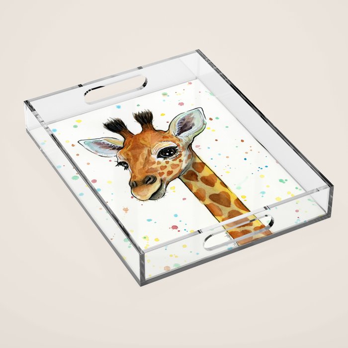 Baby Giraffe Acrylic Tray Gallery Image 1