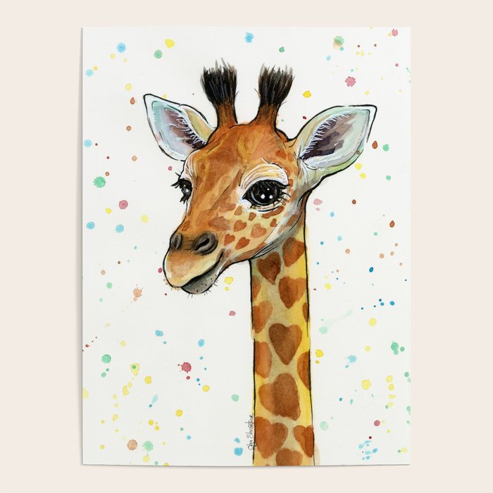 Baby Giraffe Poster Gallery Image 1