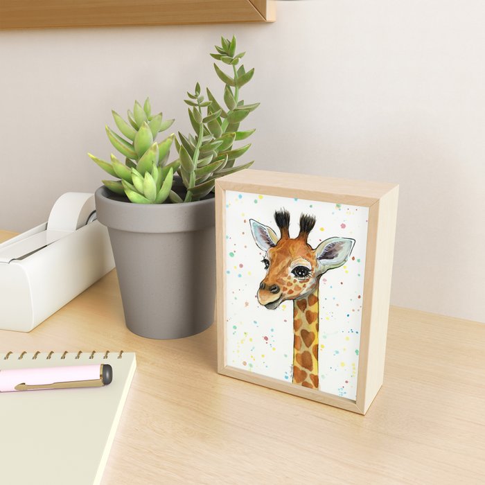 Baby Giraffe Mini Art Print Gallery Image 2