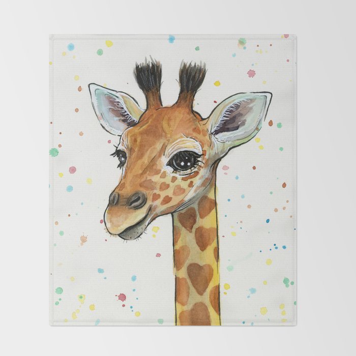 Baby Giraffe Throw Blanket Gallery Image 2